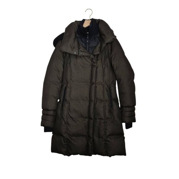 Soia & Kyo Down Puff Coat Size Small Double Zip Up Hooded Warm - Picture 1 of 8